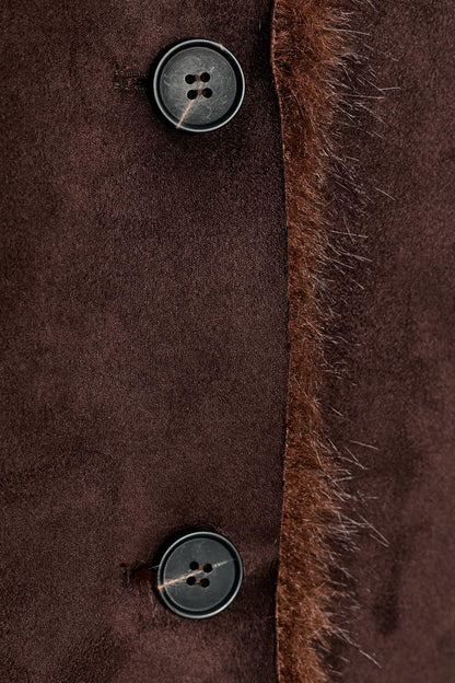 REVERSIBLE SUEDE-EFFECT FAUX FUR JACKET