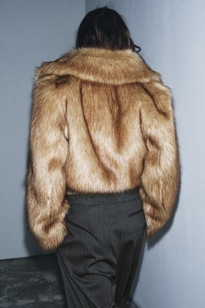 SHORT FAUX FUR-EFFECT JACKET
